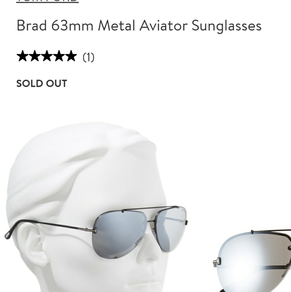 NWT Tom Ford Brad Aviator Sunglassws